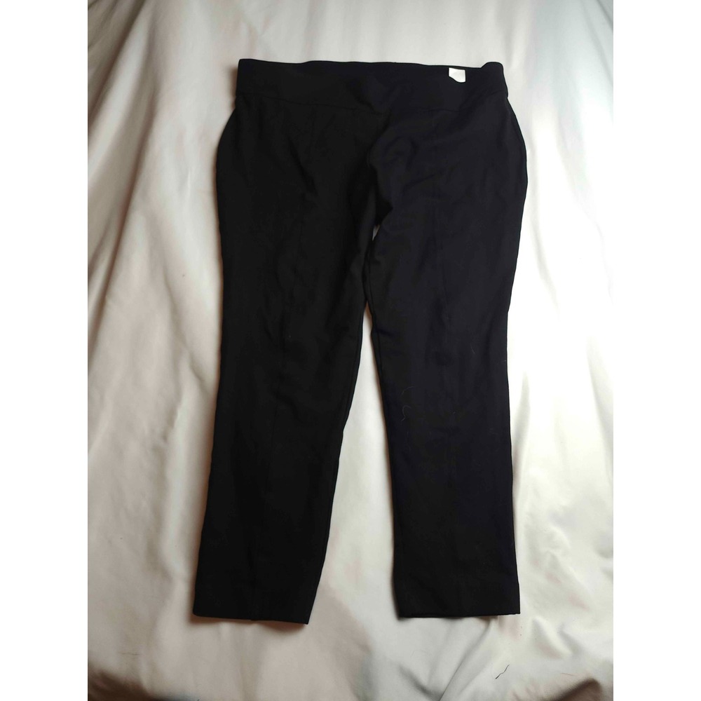 Anne Klein Ankle Pants Women Size 2XL Black Business Casual Office Siren Pull On